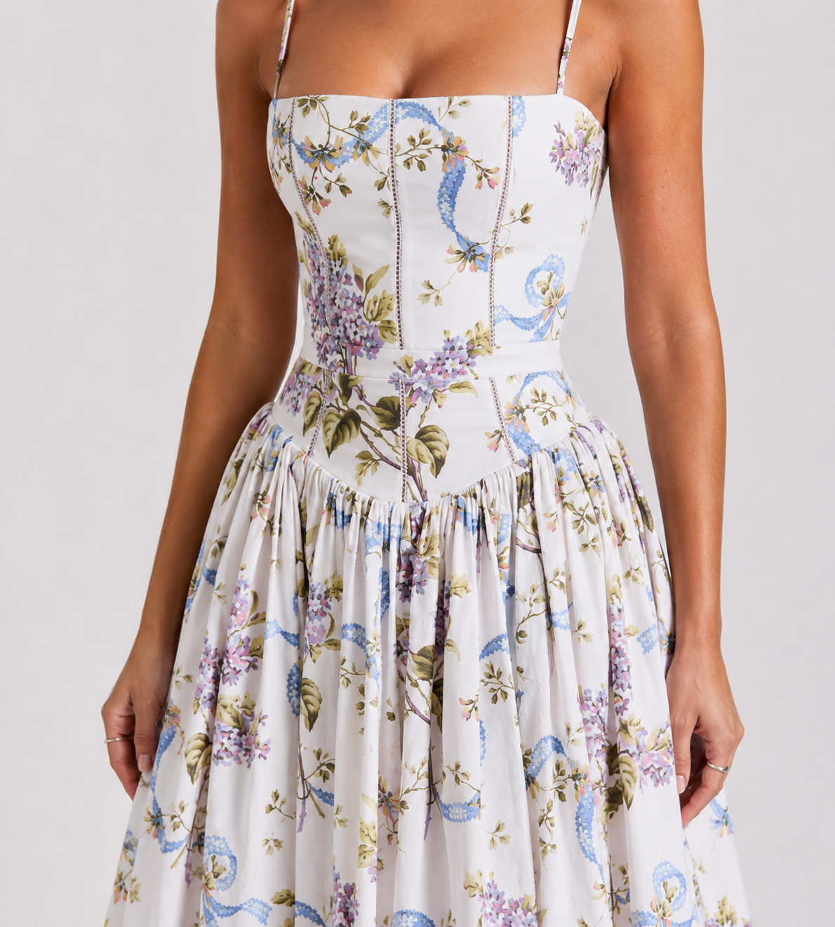 Liora Garden Midi Dress - Lilac