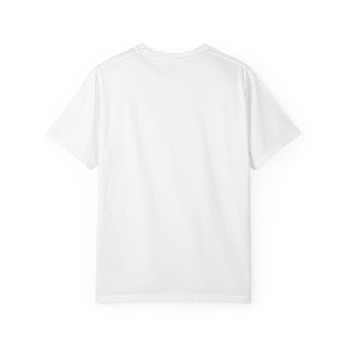 Plain back view of the white Puppy Dog Mom t-shirt
