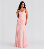 Margot Square-Neck Corset Maxi Dress - Pink