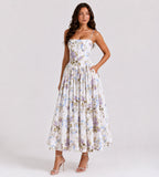 Liora Garden Midi Dress - Lilac
